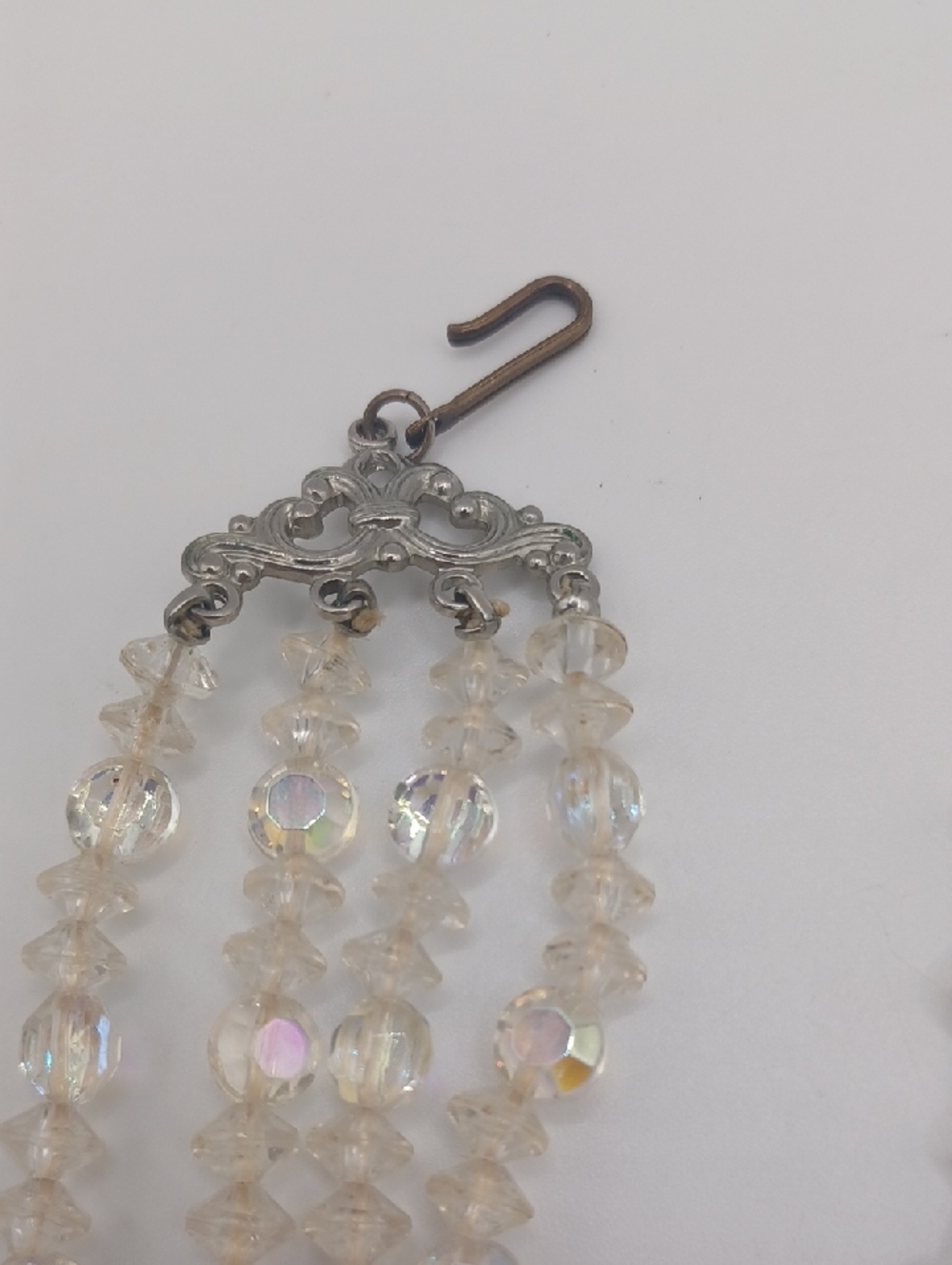 Clear Crystal AB Four Strand Necklace - Picture 5 of 6
